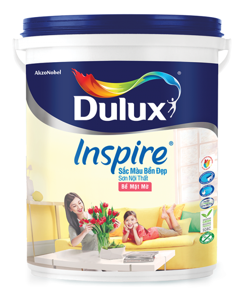 Sơn Dulux Inspire Nội Thất Sắc Màu Bền Đẹp Bề Mặt Mờ